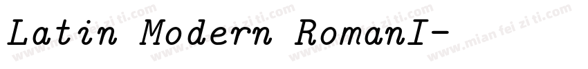 Latin Modern RomanI字体转换
